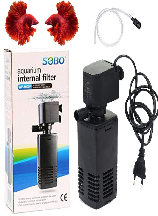 colourful SOBO 4 in 1 Aquarium Internal Filter for Aquarium Fish Tank | Biological Filtration for Salt Water and Fresh Water | WP Series (#1000F | 15W | 650L/H | for 1.5-2 Ft Tank, WP Series) - Image 1